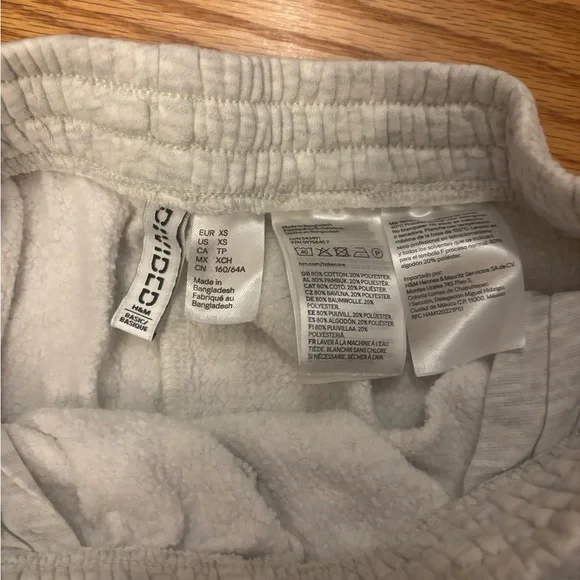 H&M light grey sweatpants women’s size xs - Picture 2 of 3
